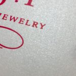 パール紙に箔押し印刷の実例