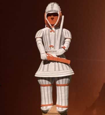 色のついた埴輪の写真